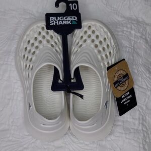 Rugged Shark Kids White Water Shoes Sz 10 Toddler